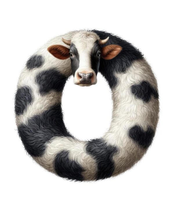 Heat transfers Iron on stickers  cow letter 25 for Tshirts Iron on Decal Patches Stickers Clothes Hat Pillows DIY Crafts