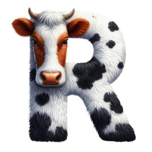 Heat transfers Iron on stickers  cow letter 28 for Tshirts Iron on Decal Patches Stickers Clothes Hat Pillows DIY Crafts
