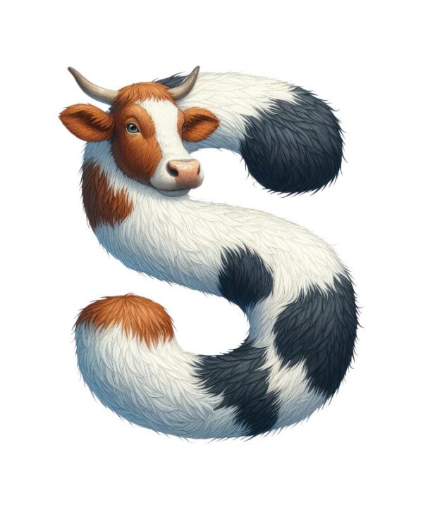Heat transfers Iron on stickers  cow letter 29 for Tshirts Iron on Decal Patches Stickers Clothes Hat Pillows DIY Crafts