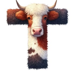 Heat transfers Iron on stickers  cow letter 30 for Tshirts Iron on Decal Patches Stickers Clothes Hat Pillows DIY Crafts