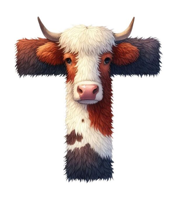 Heat transfers Iron on stickers  cow letter 30 for Tshirts Iron on Decal Patches Stickers Clothes Hat Pillows DIY Crafts