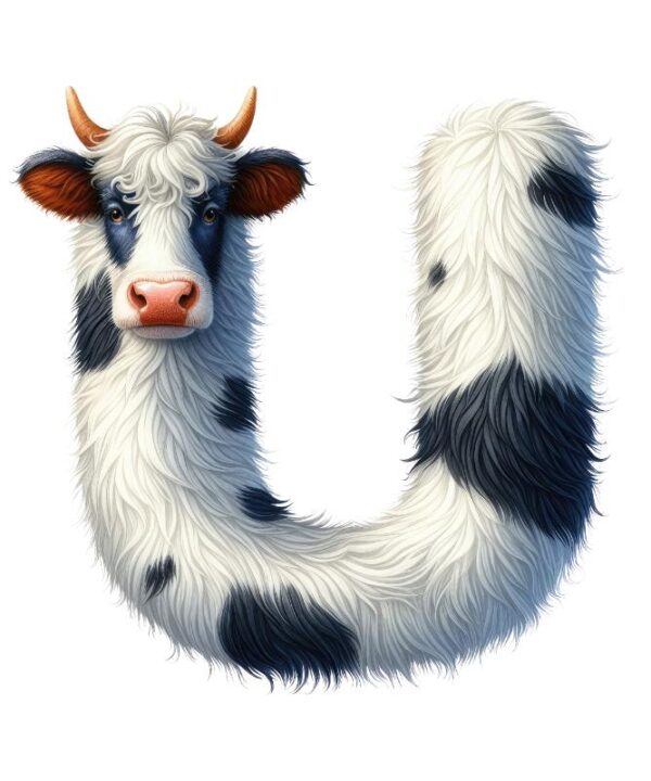 Heat transfers Iron on stickers  cow letter 31 for Tshirts Iron on Decal Patches Stickers Clothes Hat Pillows DIY Crafts