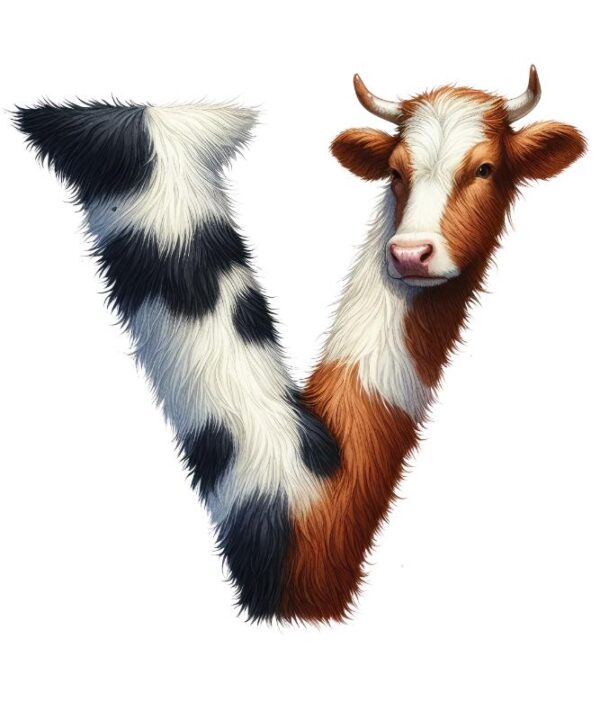 Heat transfers Iron on stickers  cow letter 32 for Tshirts Iron on Decal Patches Stickers Clothes Hat Pillows DIY Crafts
