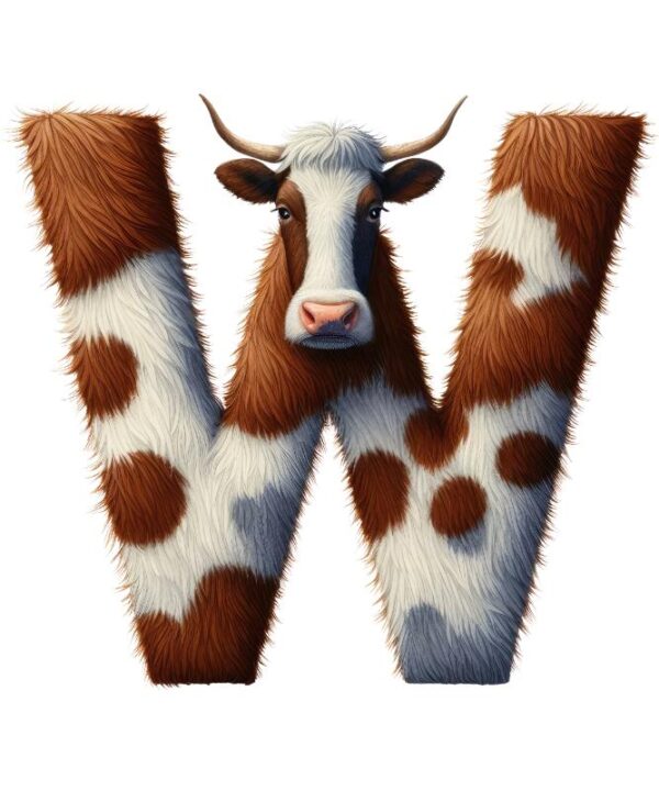 Heat transfers Iron on stickers  cow letter 33 for Tshirts Iron on Decal Patches Stickers Clothes Hat Pillows DIY Crafts