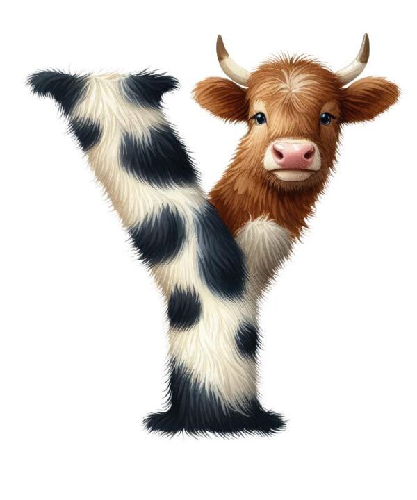 Heat transfers Iron on stickers  cow letter 35 for Tshirts Iron on Decal Patches Stickers Clothes Hat Pillows DIY Crafts