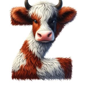 Heat transfers Iron on stickers  cow letter 36 for Tshirts Iron on Decal Patches Stickers Clothes Hat Pillows DIY Crafts