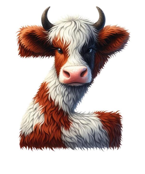 Heat transfers Iron on stickers  cow letter 36 for Tshirts Iron on Decal Patches Stickers Clothes Hat Pillows DIY Crafts