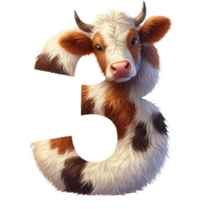 Heat transfers Iron on stickers  cow letter 4 for Tshirts Iron on Decal Patches Stickers Clothes Hat Pillows DIY Crafts
