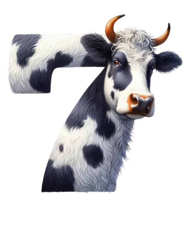 Heat transfers Iron on stickers  cow letter 8 for Tshirts Iron on Decal Patches Stickers Clothes Hat Pillows DIY Crafts
