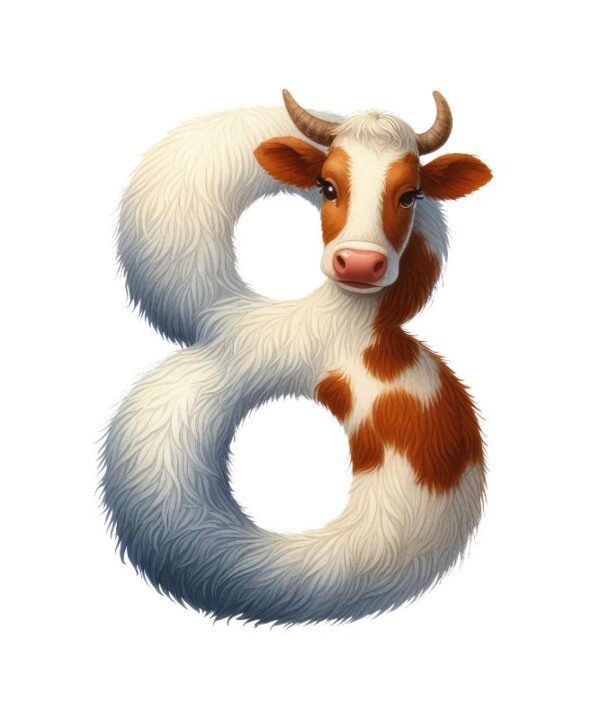 Heat transfers Iron on stickers  cow letter 9 for Tshirts Iron on Decal Patches Stickers Clothes Hat Pillows DIY Crafts