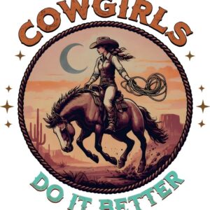 Heat transfers Iron on stickers  cowgirl 109 for Tshirts Iron on Decal Patches Stickers Clothes Hat Pillows DIY Crafts