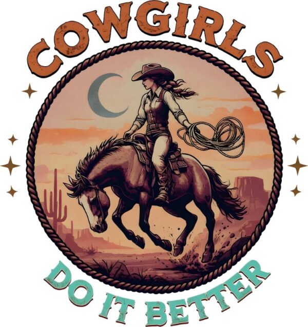 Heat transfers Iron on stickers  cowgirl 109 for Tshirts Iron on Decal Patches Stickers Clothes Hat Pillows DIY Crafts