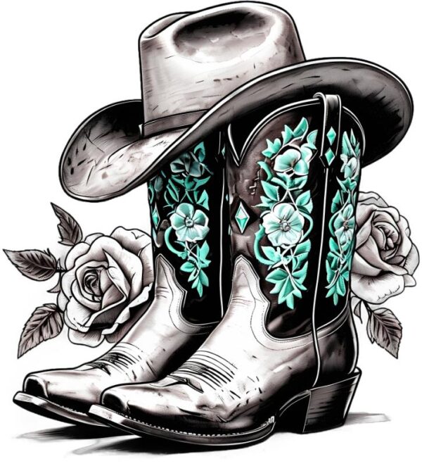 Heat transfers Iron on stickers  cowgirl 112 for Tshirts Iron on Decal Patches Stickers Clothes Hat Pillows DIY Crafts