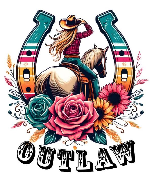 Heat transfers Iron on stickers  cowgirl 12 for Tshirts Iron on Decal Patches Stickers Clothes Hat Pillows DIY Crafts