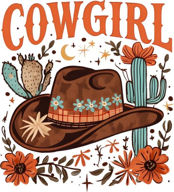 Heat transfers Iron on stickers  cowgirl 129 for Tshirts Iron on Decal Patches Stickers Clothes Hat Pillows DIY Crafts