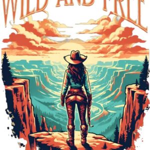 Heat transfers Iron on stickers  cowgirl 133 for Tshirts Iron on Decal Patches Stickers Clothes Hat Pillows DIY Crafts