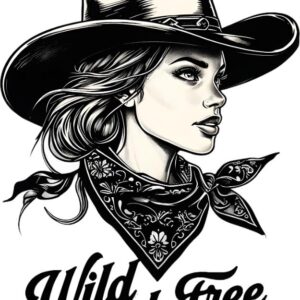 Heat transfers Iron on stickers  cowgirl 140 for Tshirts Iron on Decal Patches Stickers Clothes Hat Pillows DIY Crafts