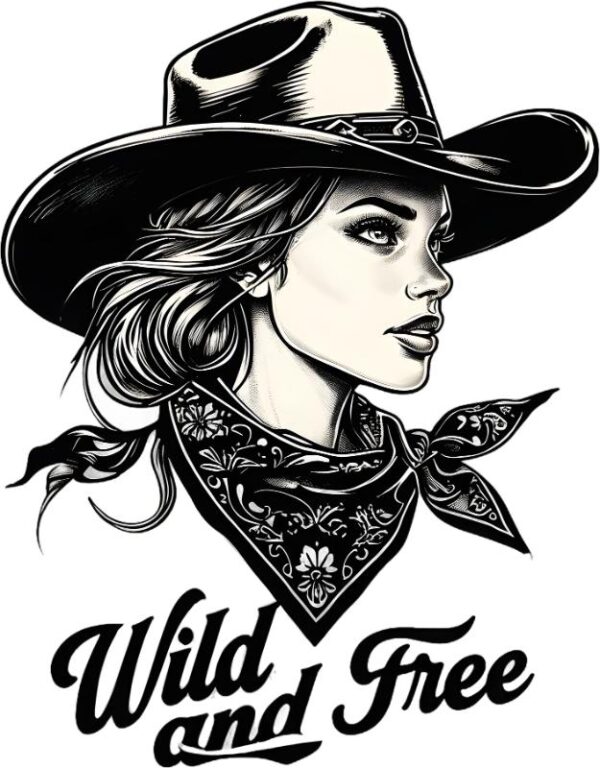 Heat transfers Iron on stickers  cowgirl 140 for Tshirts Iron on Decal Patches Stickers Clothes Hat Pillows DIY Crafts