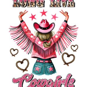 Heat transfers Iron on stickers  cowgirl 15 for Tshirts Iron on Decal Patches Stickers Clothes Hat Pillows DIY Crafts