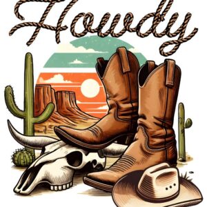 Heat transfers Iron on stickers  cowgirl 16 for Tshirts Iron on Decal Patches Stickers Clothes Hat Pillows DIY Crafts