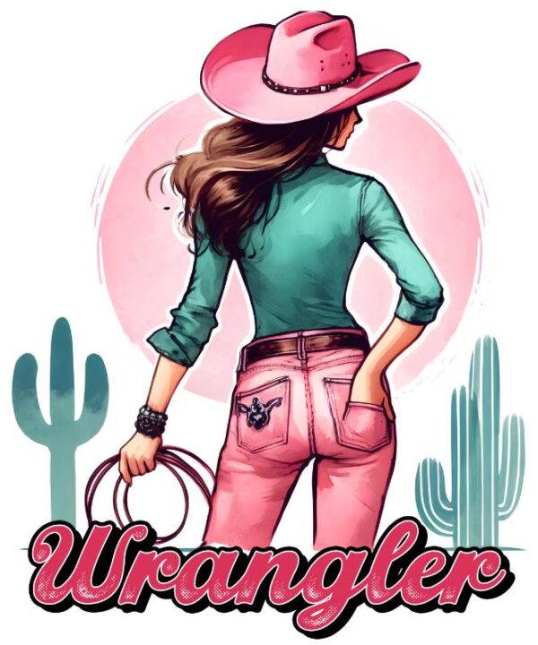 Heat transfers Iron on stickers  cowgirl 25 for Tshirts Iron on Decal Patches Stickers Clothes Hat Pillows DIY Crafts