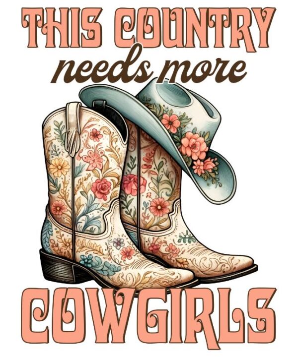 Heat transfers Iron on stickers  cowgirl 26 for Tshirts Iron on Decal Patches Stickers Clothes Hat Pillows DIY Crafts