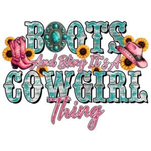 Heat transfers Iron on stickers  cowgirl 29 for Tshirts Iron on Decal Patches Stickers Clothes Hat Pillows DIY Crafts