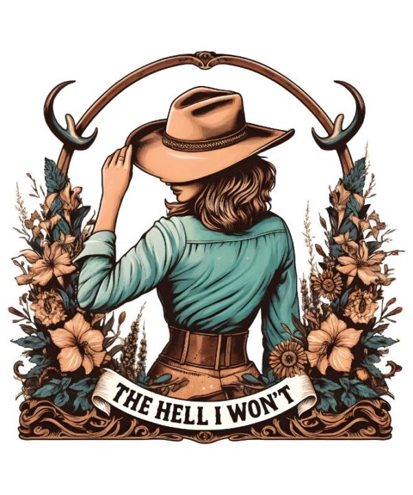 Heat transfers Iron on stickers  cowgirl 4 for Tshirts Iron on Decal Patches Stickers Clothes Hat Pillows DIY Crafts