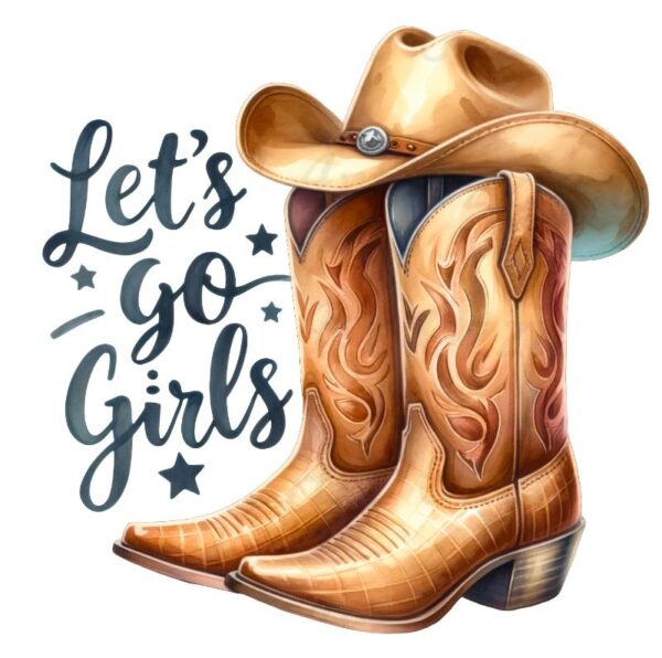 Heat transfers Iron on stickers  cowgirl 6 for Tshirts Iron on Decal Patches Stickers Clothes Hat Pillows DIY Crafts