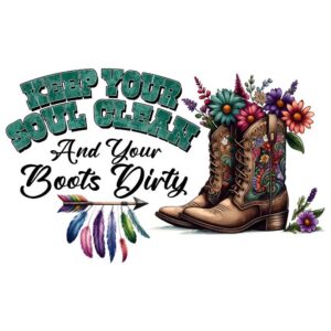 Heat transfers Iron on stickers  cowgirl 63 for Tshirts Iron on Decal Patches Stickers Clothes Hat Pillows DIY Crafts