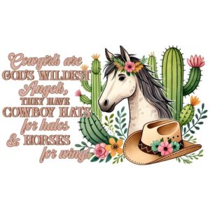 Heat transfers Iron on stickers  cowgirl 74 for Tshirts Iron on Decal Patches Stickers Clothes Hat Pillows DIY Crafts