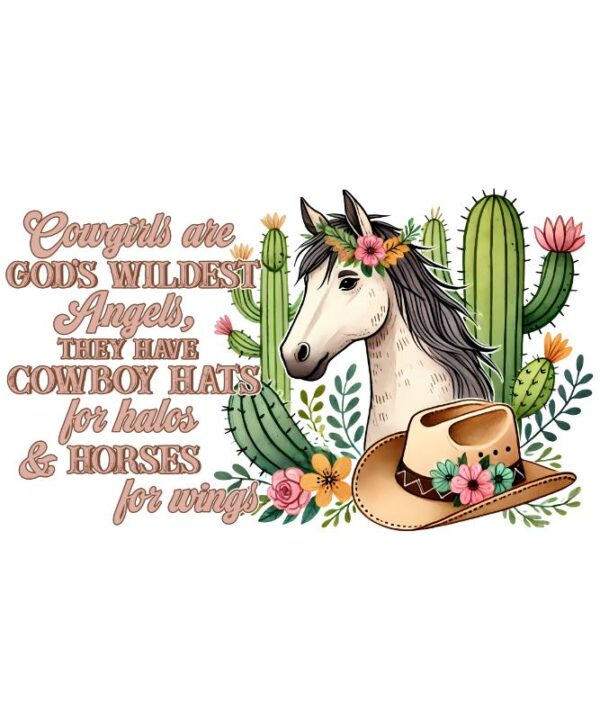 Heat transfers Iron on stickers  cowgirl 74 for Tshirts Iron on Decal Patches Stickers Clothes Hat Pillows DIY Crafts