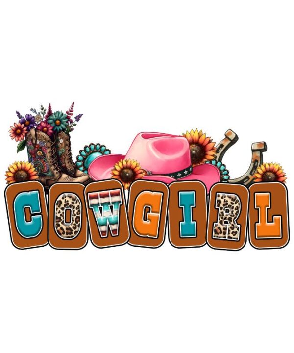 Heat transfers Iron on stickers  cowgirl 76 for Tshirts Iron on Decal Patches Stickers Clothes Hat Pillows DIY Crafts