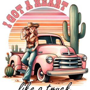 Heat transfers Iron on stickers  cowgirl 8 for Tshirts Iron on Decal Patches Stickers Clothes Hat Pillows DIY Crafts
