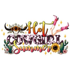 Heat transfers Iron on stickers  cowgirl 84 for Tshirts Iron on Decal Patches Stickers Clothes Hat Pillows DIY Crafts