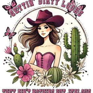 Heat transfers Iron on stickers  cowgirl 9 for Tshirts Iron on Decal Patches Stickers Clothes Hat Pillows DIY Crafts