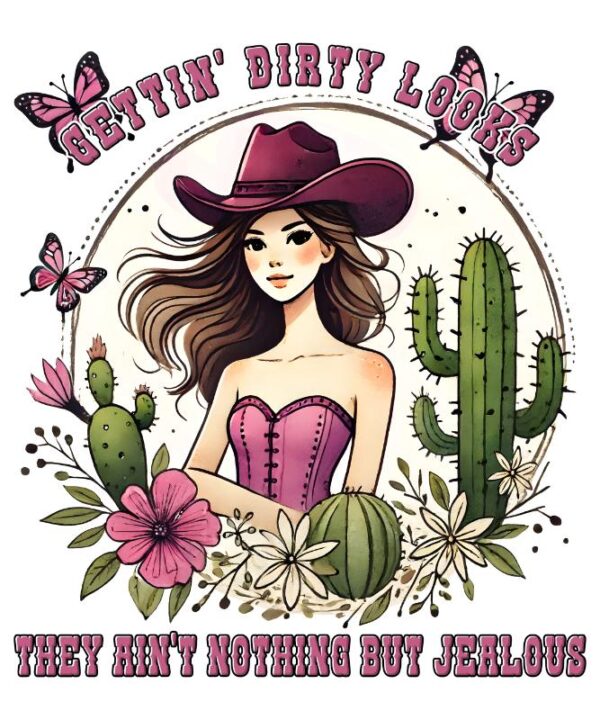 Heat transfers Iron on stickers  cowgirl 9 for Tshirts Iron on Decal Patches Stickers Clothes Hat Pillows DIY Crafts