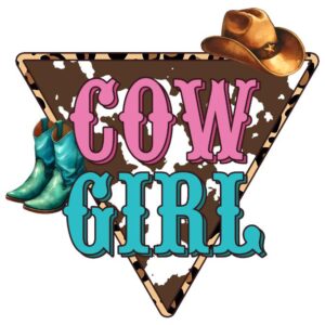 Heat transfers Iron on stickers  cowgirl 95 for Tshirts Iron on Decal Patches Stickers Clothes Hat Pillows DIY Crafts