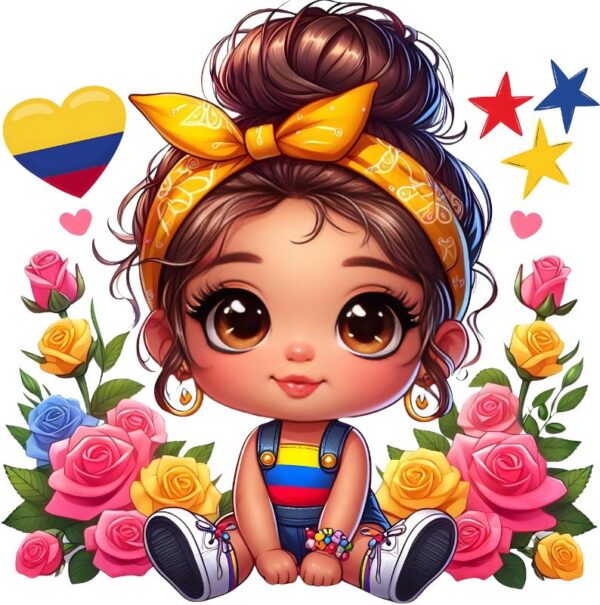 Heat transfers Iron on stickers  cute girl 42 for Tshirts Iron on Decal Patches Stickers Clothes Hat Pillows DIY Crafts