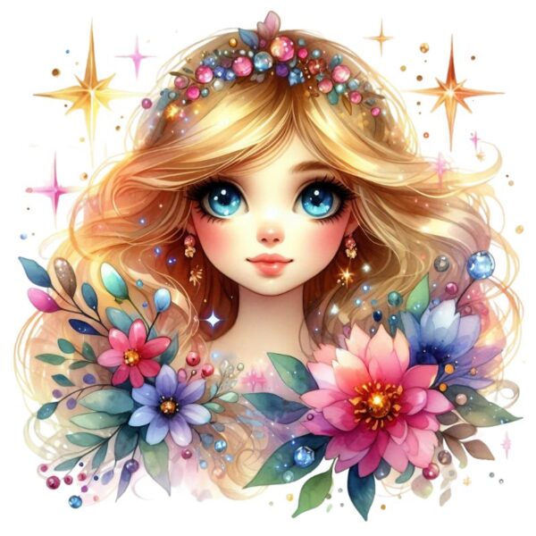 Heat transfers Iron on stickers  cute girl 64 for Tshirts Iron on Decal Patches Stickers Clothes Hat Pillows DIY Crafts