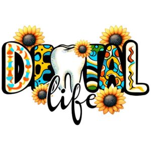 Heat transfers Iron on stickers  dental tooth 2 for Tshirts Iron on Decal Patches Stickers Clothes Hat Pillows DIY Crafts
