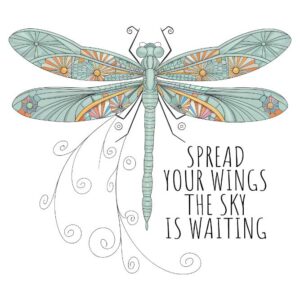 Heat transfers Iron on stickers  dragonfly with saying word 12 for Tshirts Iron on Decal Patches Stickers Clothes Hat Pillows DIY Crafts