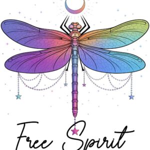 Heat transfers Iron on stickers  dragonfly with saying word 16 for Tshirts Iron on Decal Patches Stickers Clothes Hat Pillows DIY Crafts