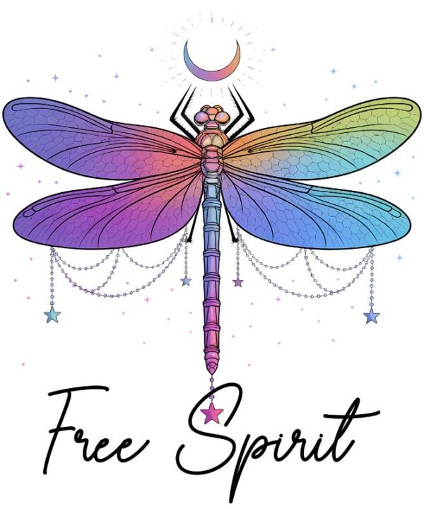 Heat transfers Iron on stickers  dragonfly with saying word 16 for Tshirts Iron on Decal Patches Stickers Clothes Hat Pillows DIY Crafts