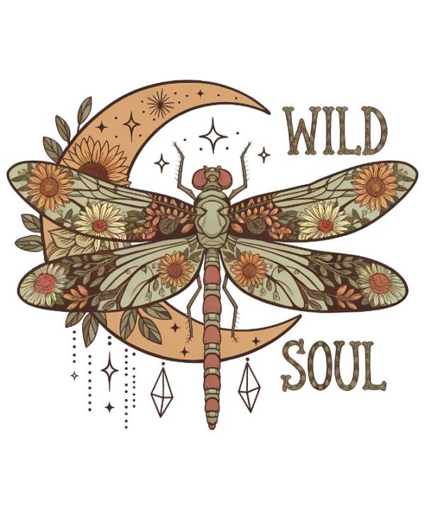 Heat transfers Iron on stickers  dragonfly with saying word 19 for Tshirts Iron on Decal Patches Stickers Clothes Hat Pillows DIY Crafts