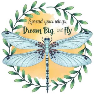 Heat transfers Iron on stickers  dragonfly with saying word 3 for Tshirts Iron on Decal Patches Stickers Clothes Hat Pillows DIY Crafts