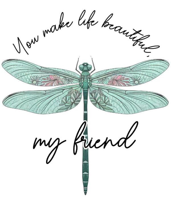 Heat transfers Iron on stickers  dragonfly with saying word 4 for Tshirts Iron on Decal Patches Stickers Clothes Hat Pillows DIY Crafts