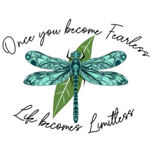 Heat transfers Iron on stickers  dragonfly with saying word 7 for Tshirts Iron on Decal Patches Stickers Clothes Hat Pillows DIY Crafts