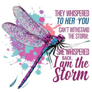 Heat transfers Iron on stickers  dragonfly with saying word 8 for Tshirts Iron on Decal Patches Stickers Clothes Hat Pillows DIY Crafts