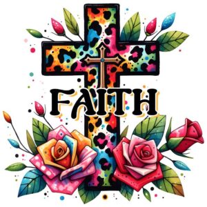 Heat transfers Iron on stickers faith Jesus Christ Lord god cross prayer trust hope blessing spiritual truth religious171 for Tshirts Iron on Decal Patches Stickers Clothes Hat Pillows DIY Crafts